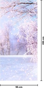 Fototapeta na drzwi - Mroźna zima (95x205cm)