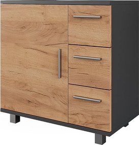 Szafka pod umywalkę antracyt/złoty dąb 60x33x60.8 ilias