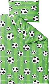 PrzytulneMieszkanie.pl PrzytulneMieszkanie.pl Pościel bawełniana FOOTBALL zielona Rozmiar pościeli: 70 x 90 cm | 140 x 200 cm