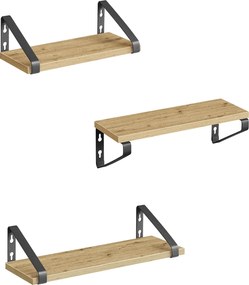Zestaw 3 półek ściennych dąb artisan G7-L86