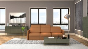 Ława glamour na złotych płozach Rose Hill RH06 z szufladami
