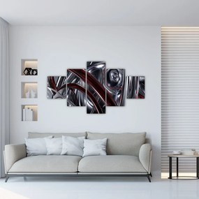 Obraz szarej abstrakcji (125x70 cm)