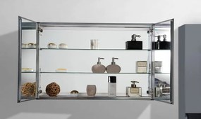 Aluminiowa szafka z lustrem 2-drzwiowa