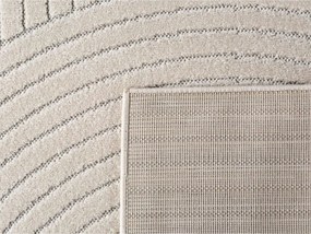 Dywan uniwersalny Nova 3D kremowy koło 200 cm x 200 cm