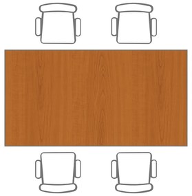 Stół jadalniany TRIVIA, 160x80 cm, ciemnoszara podstawa, czereśnia