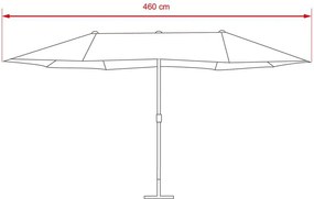 Avenberg Podwójny parasol Fugas, szary