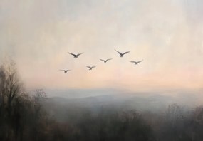 Fototapeta - Stado ptaków (196x136 cm)