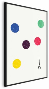 Plakat Wieża Eiffla i tenis 40x60 cm z ramą czarną bez marginesu ARTGEIST B