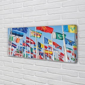 Duży obraz na płótnie Wiele Flag