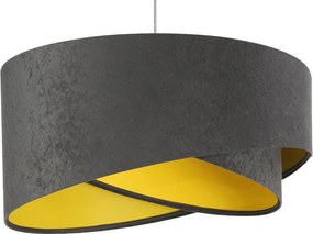 Grafitowo-żółta asymetryczna lampa wisząca - 3X EX991 S7-P54