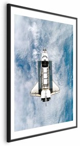 Plakat Wahadłowiec kosmiczny 21x30 cm z ramą czarną z marginesem ARTGEIST B
