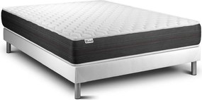 lózka z materacem VITAL SPRING 150 x 190 cm Rama lózka Bialy