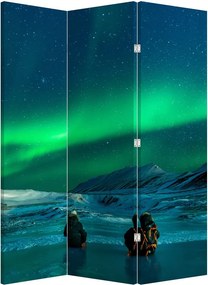 Parawan - Ludzie przy zorzy polarnej (126x170 cm)