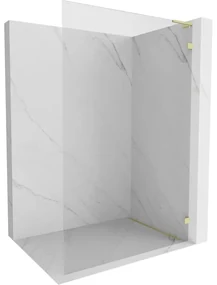 Mexen Lunar L ścianka prysznicowa Walk-in prawa 50 x 200 cm, transparent 8 mm, złota szczotkowana - 830L-050-000-55-00-P