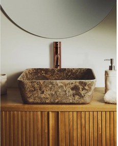 Szara kamienna umywalka 40x40 cm Darnen – Kave Home