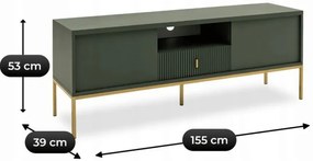 Nowoczesna zielona szafka RTV L4-F86
