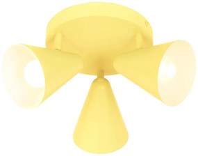 Żółta lampa sufitowa z metalowym kloszem 34x34 cm Amor – Candellux Lighting