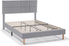Rama łóżka tapicerowana Silvi 30 cm, 90x190 cm, Jasnoszary