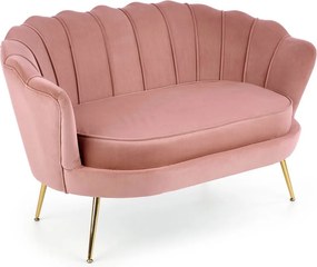 Tapicerowana sofa z oparciem w kształcie muszli Amorinito XL