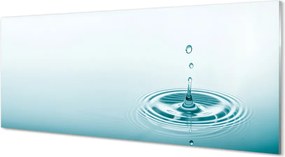 Szklany Panel Kropla Wody w Makrofotografii