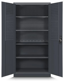 Szafa na narzędzia BRUNO, 920 x 1850 x 500 mm, antracytowa