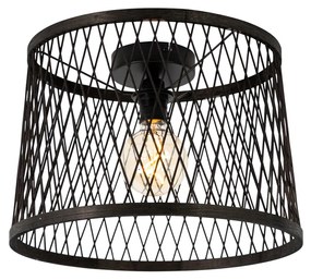 Zewnetrzna Rustykalny / Vintage Plafon / Lampy sufitowe czarny rattanowy 40 cm IP44 - Calamus Rustykalny / Vintage Oswietlenie zewnetrzne