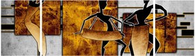 Obraz - Motywy kultury afrykańskiej (170x50 cm)