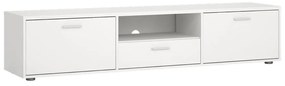 Biała szafka pod TV 177x38 cm Media – Tvilum