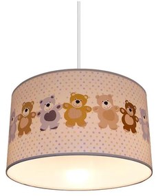 Dziecięca lampa wisząca BEARS 1xE27/60W/230V