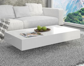 Niski stolik kawowy Pixel 90x60 cm, kolor biały połysk