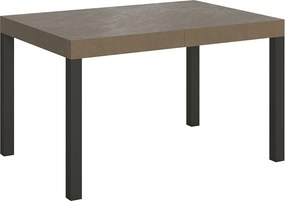 Stół rozkładany 140/224x80cm Everyday szaro-beżowy nogi antracytowe