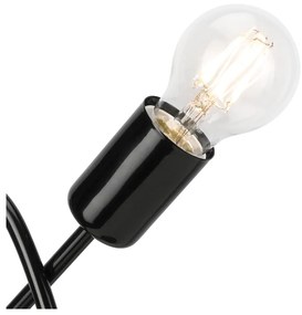 Czarna lampa stołowa − LAMKUR