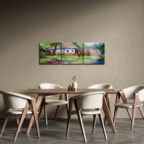 Obraz - Domek (z zegarem) (90x30 cm)