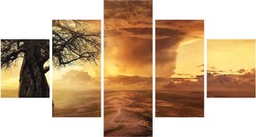 Obraz pomarańczowych chmur (125x70 cm)