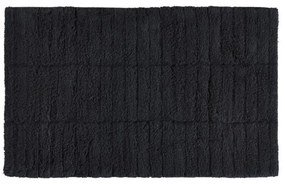 Czarny dywanik łazienkowy 80x50 cm Tiles − Zone