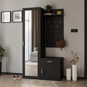 Garderoba VENTO - Czarny / Front Czarny