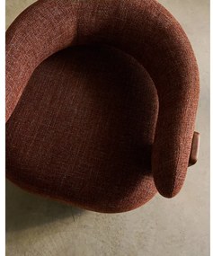 Brązowy fotel z tkaniny szenilowej Granite – Kave Home