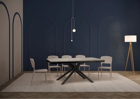 Stół rozkładany 180/284x90 cm Karida Evolution cementu rama i nogi antracytowe