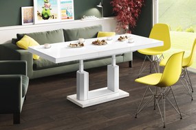 Ławostół z podnoszonym i rozkładanym blatem Quadro Lux biały