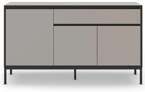 Szarobeżowa niska komoda 140x80 cm Lorenza – Marckeric