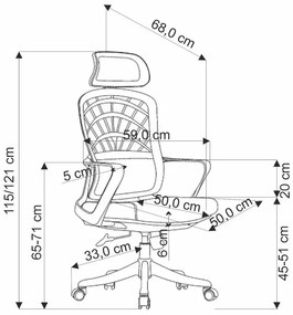 Czarny fotel obrotowy z mechanizmem tilt - Forte