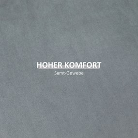 HOMCOM Pufa Aksamitna 2 w 1 z Przestrzenią na Przechowywanie Szary Ø44cm x 47,5cm | Aosom PL