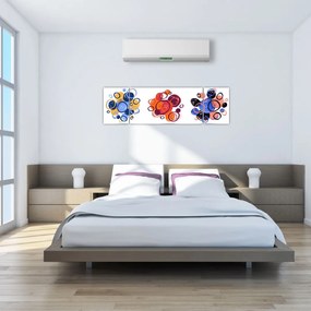 Obraz kolorowych kółek (170x50 cm)