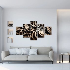 Obraz - Części zegara (125x70 cm)