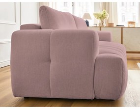 Różowa rozkładana/ze schowkiem sofa 251 cm Fuji – Bobochic Paris