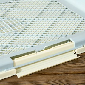 PawHut toaleta dla szczeniąt - toaleta dla szczeniąt ze sztuczną trawą - toaleta dla psów - kolor niebieski - 63x48,5cm