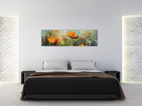 Obraz - Kwiaty (170x50 cm)