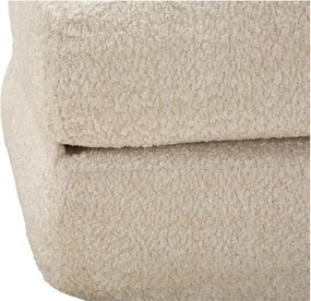 Biały rozkładany fotel z materiału bouclé Faster – Mauro Ferretti