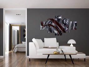 Obraz szarej abstrakcji (125x70 cm)