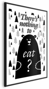 Plakat Nothing to eat 29,7x42 cm z ramą czarną z marginesem ARTGEIST B
